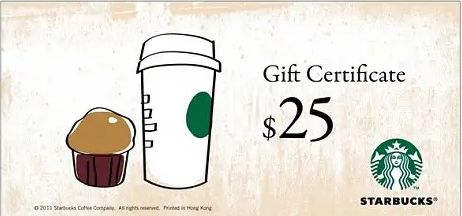 Starbucks Gift Card